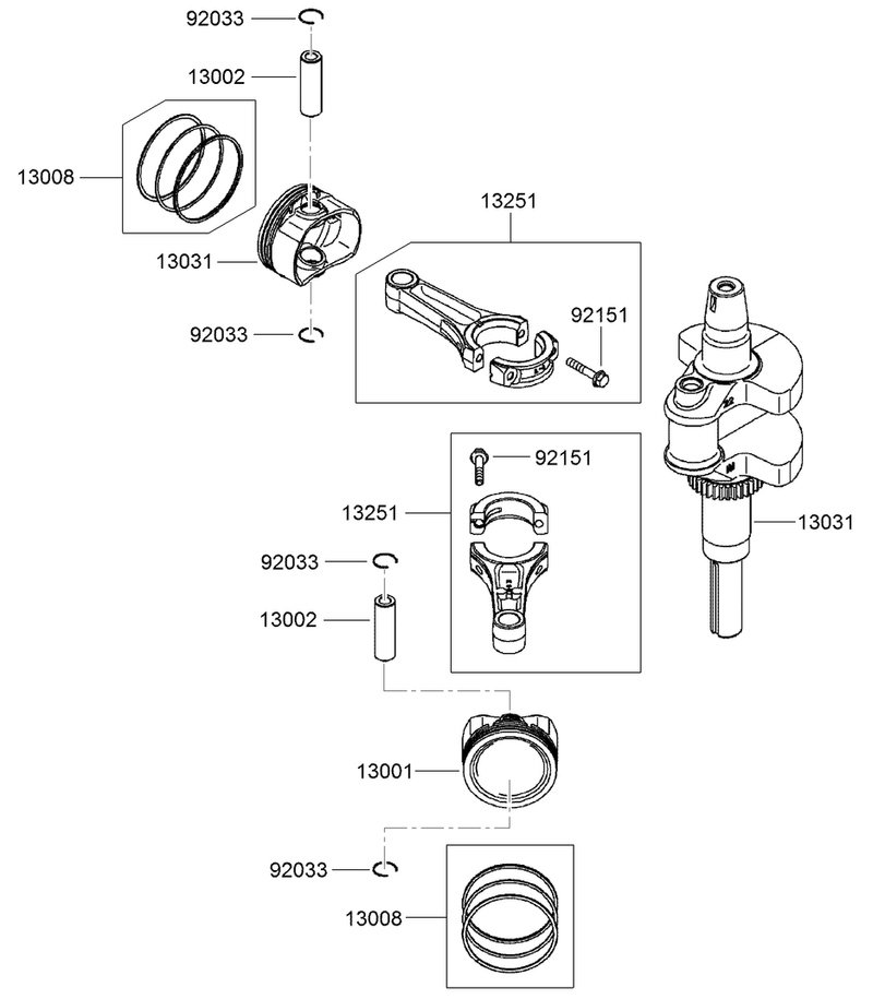 Piston and Crankshaft Assembly