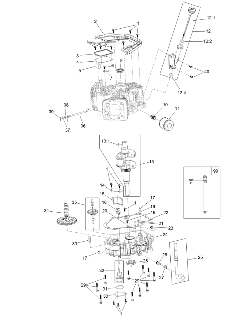 Crankcase and Crankshaft Assembly