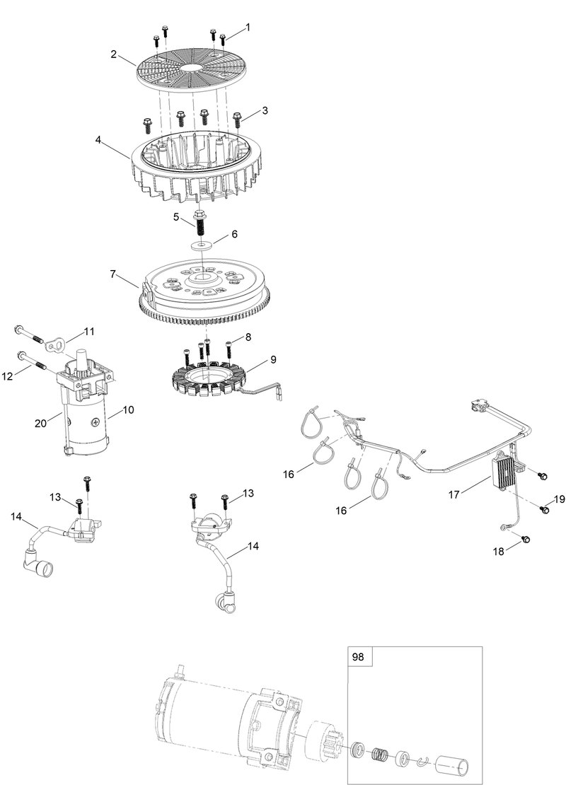 Ignition and Cooling Fan Assembly