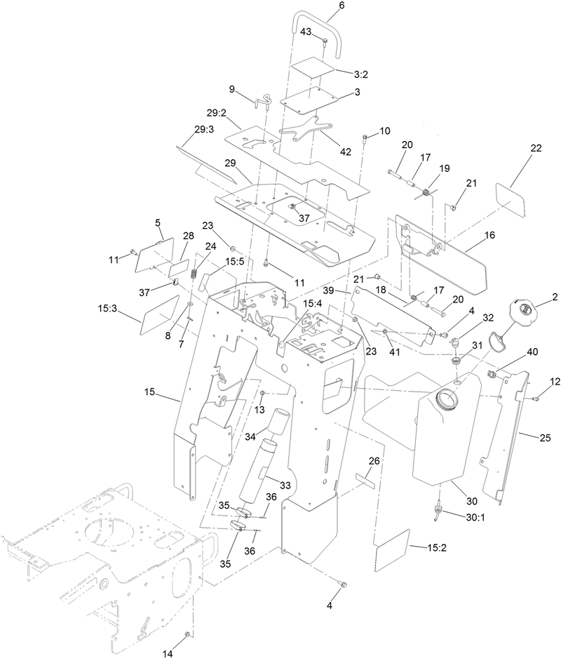 Control Tower and Fuel Tank Assembly