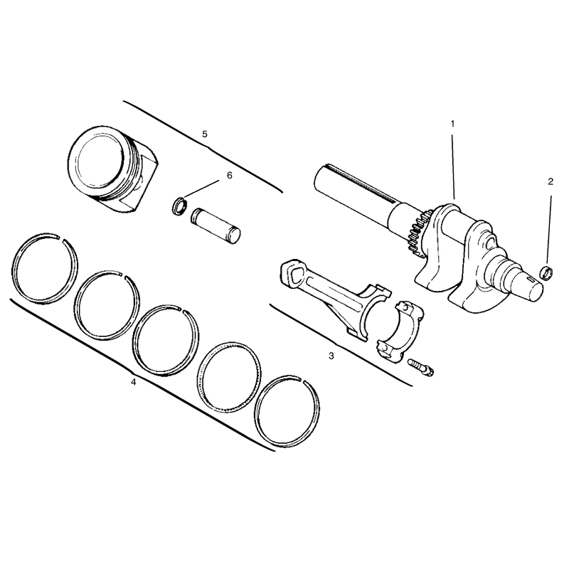 Crankshaft Piston and Rings