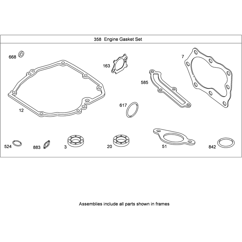Engine Gasket Set Briggs and Stratton 126T07-0238-B1