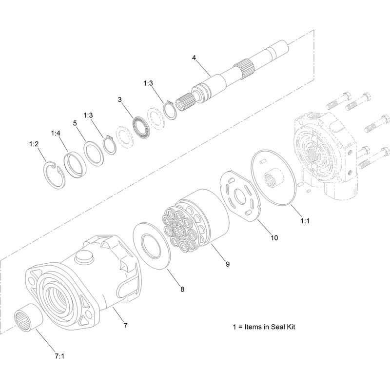 Hydraulic Motor Assembly No 121-4325