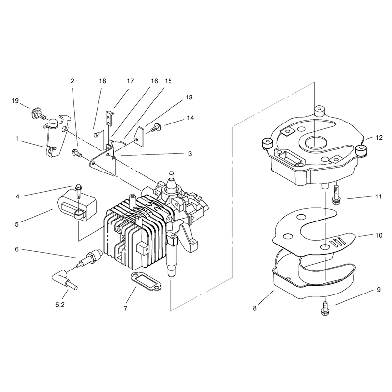 Ignition Brake and Muffler Assembly
