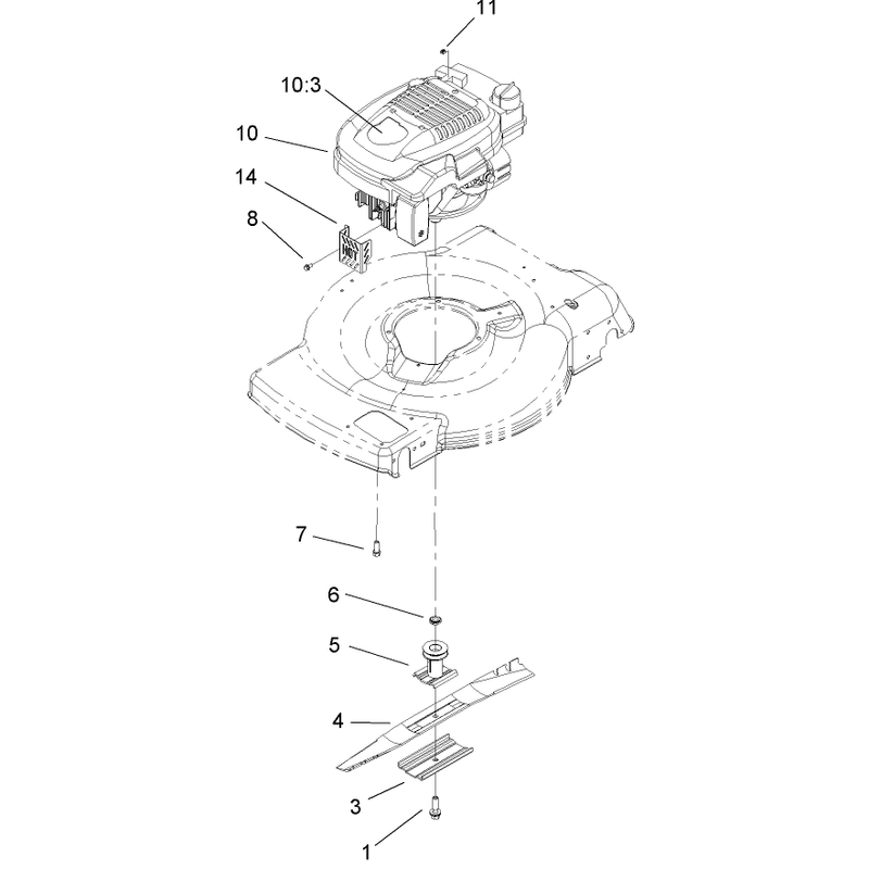 Engine and Blade Assembly