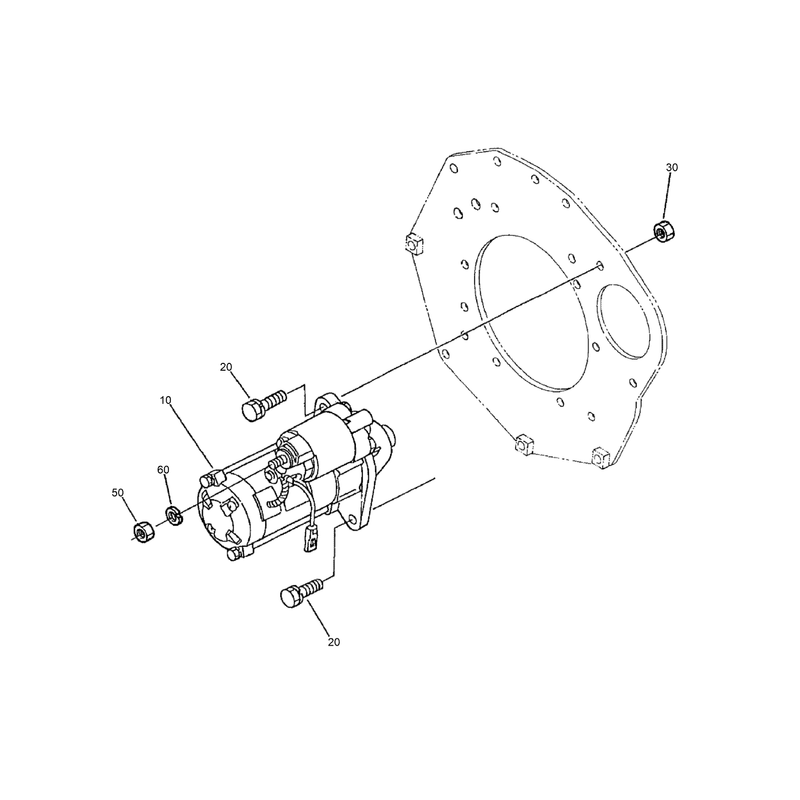 Starter Installation Assembly