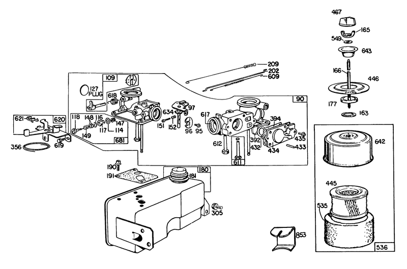 Engine Briggs and Stratton Model 130902 0543 01