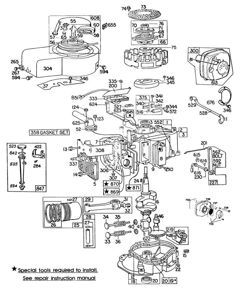 Engine Briggs and Stratton Model 130902 0543 01