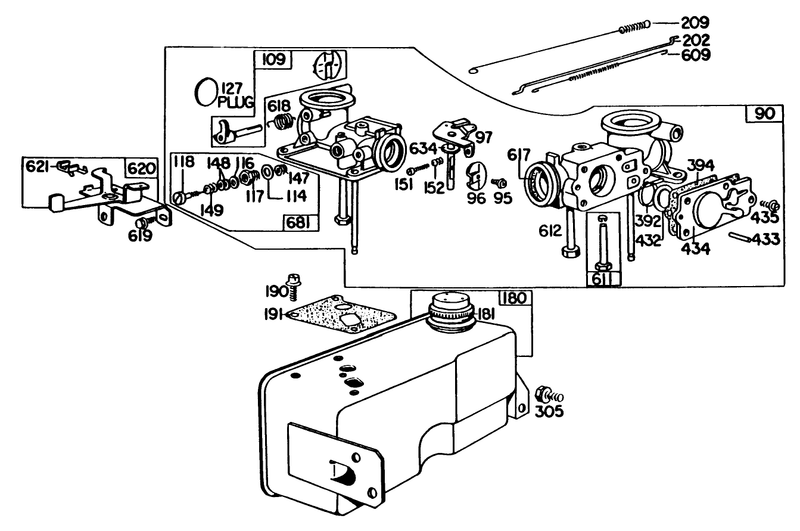 Engine Briggs and Stratton Model 130902 1162 01
