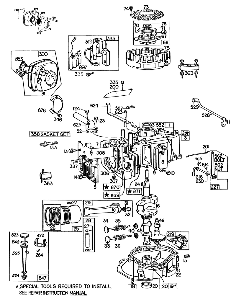 Engine Briggs and Stratton Model 130902 1162 01