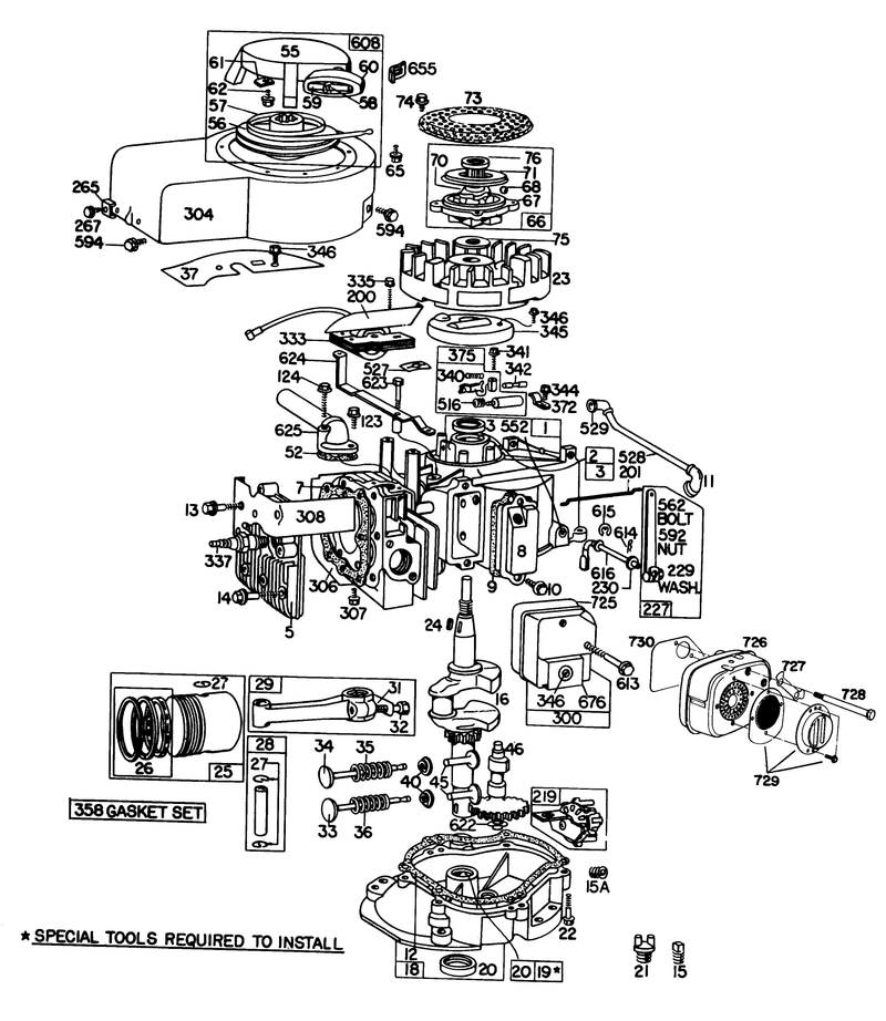 Briggs and Stratton Engine Model 130902 0508 01