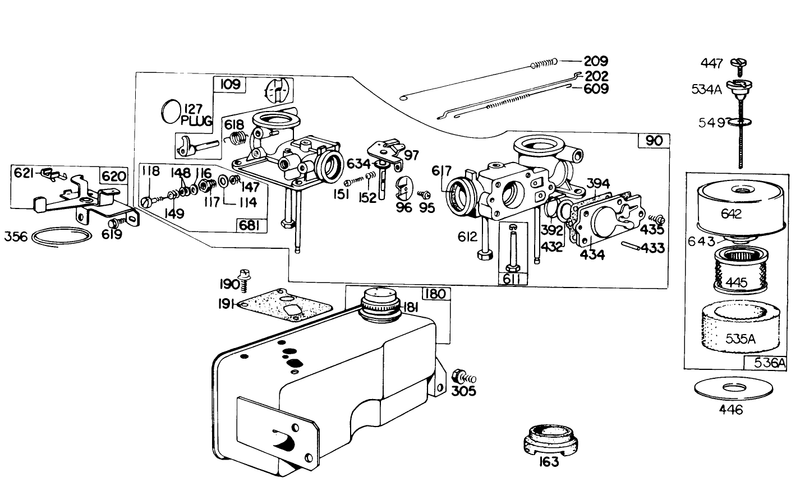 Engine Briggs and Stratton Model 130902 0543 01