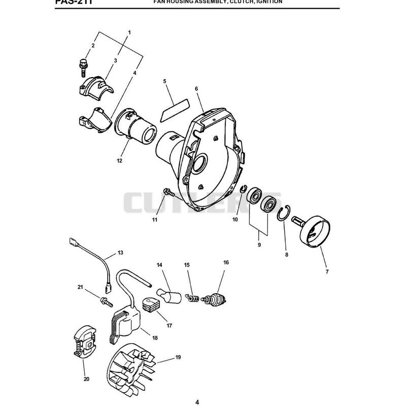 Fan Housing Assembly, Clutch, Ignition