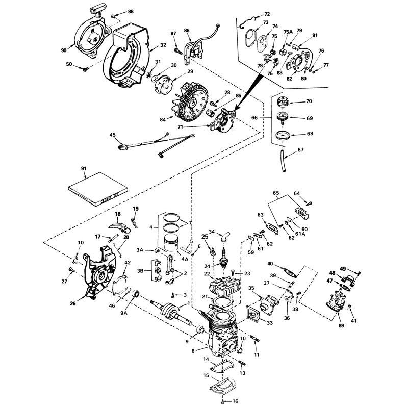Engine Assembly (continued) Engine Tecumseh Model No. Ah520 Type 1602, 1602aand 1602b