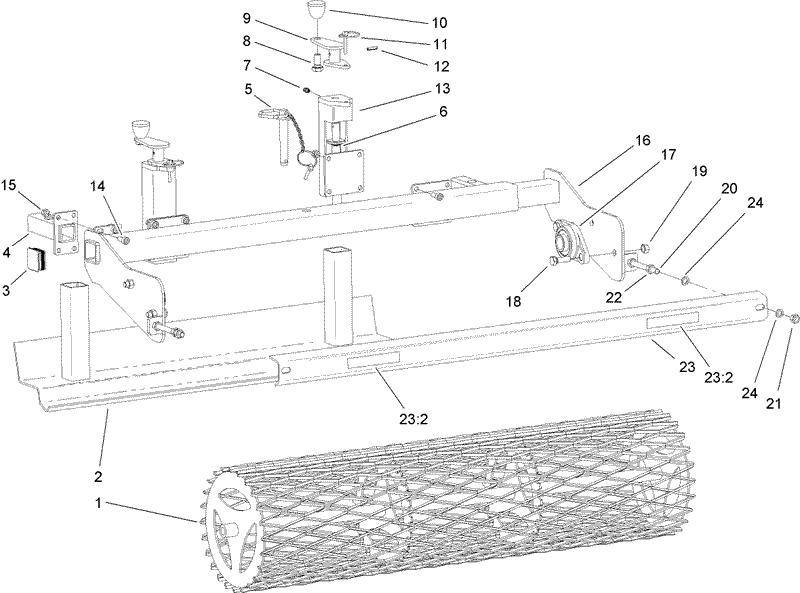 Scraper and Roller Assembly