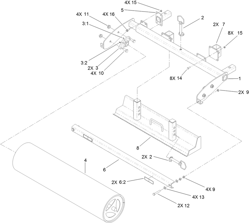 Roller Frame and Grader Assembly