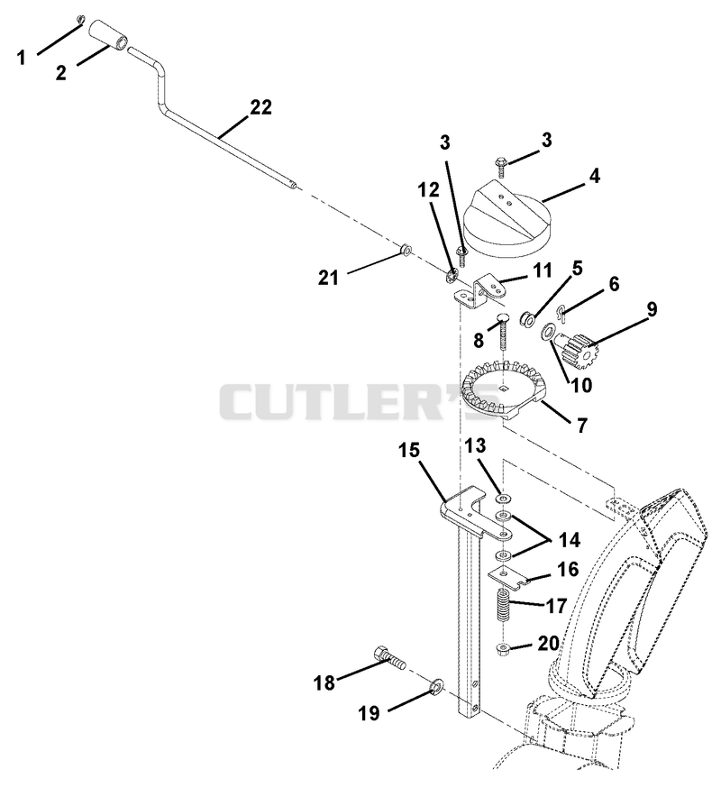 Discharge Chute Crank