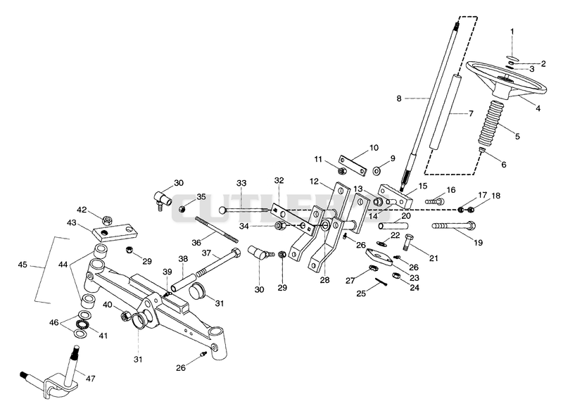 STEERING - 14 H.P. AND 16 H.P. UNITS