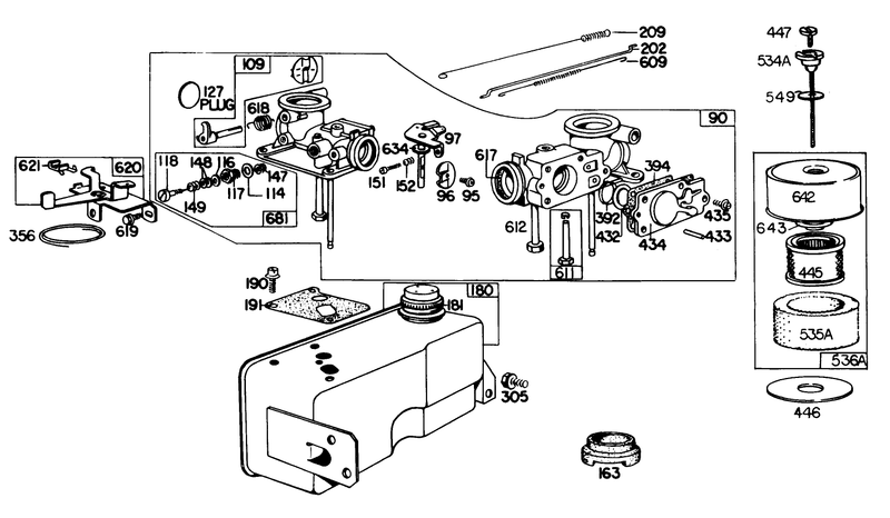 Engine Briggs and Stratton Model 130902 0543 01
