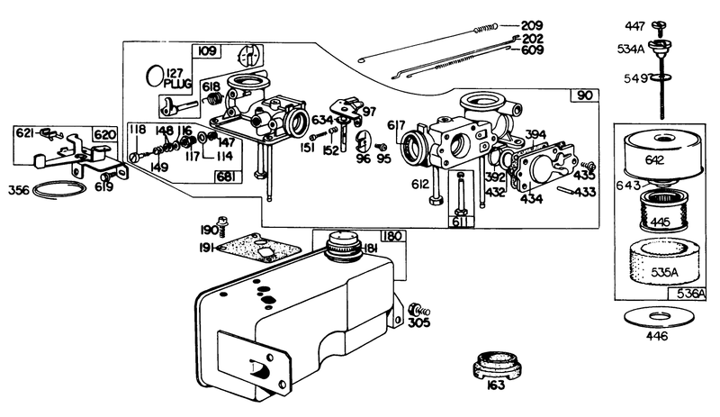 Engine Briggs and Stratton Model 130902 0543 01