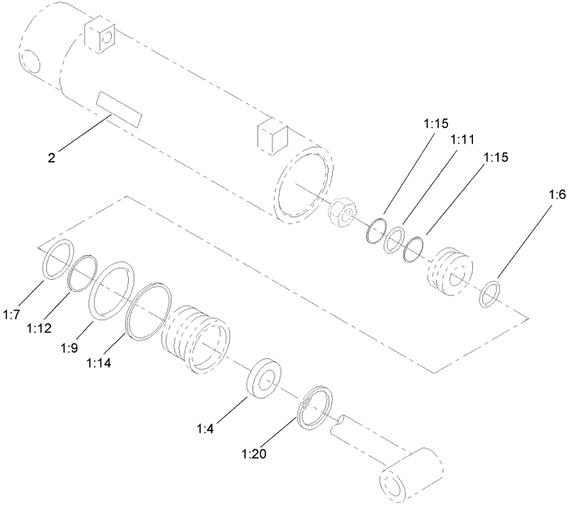 Hydraulic Cylinder Assembly No 107 9474
