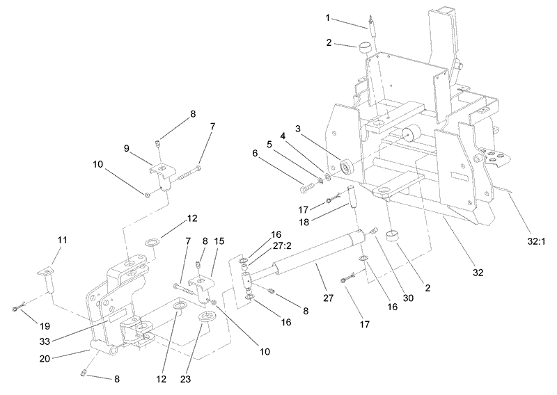 Main and Swing Frame Assembly