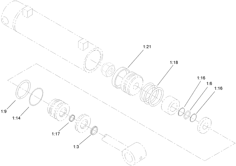 Hydraulic Cylinder Assembly No 107 9471
