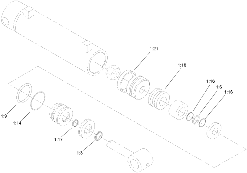 Hydraulic Cylinder Assembly No 107 9472