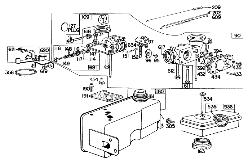 Briggs and Stratton Carburetor Assembly Model 299448