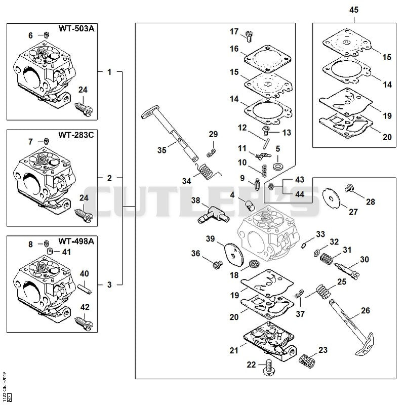 Carburetor WT-283, WT-498, WT-503, WT-313 USA