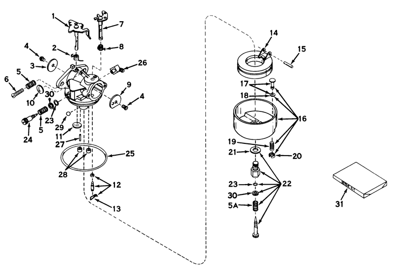 Carburetor Model No 631115 Parts List