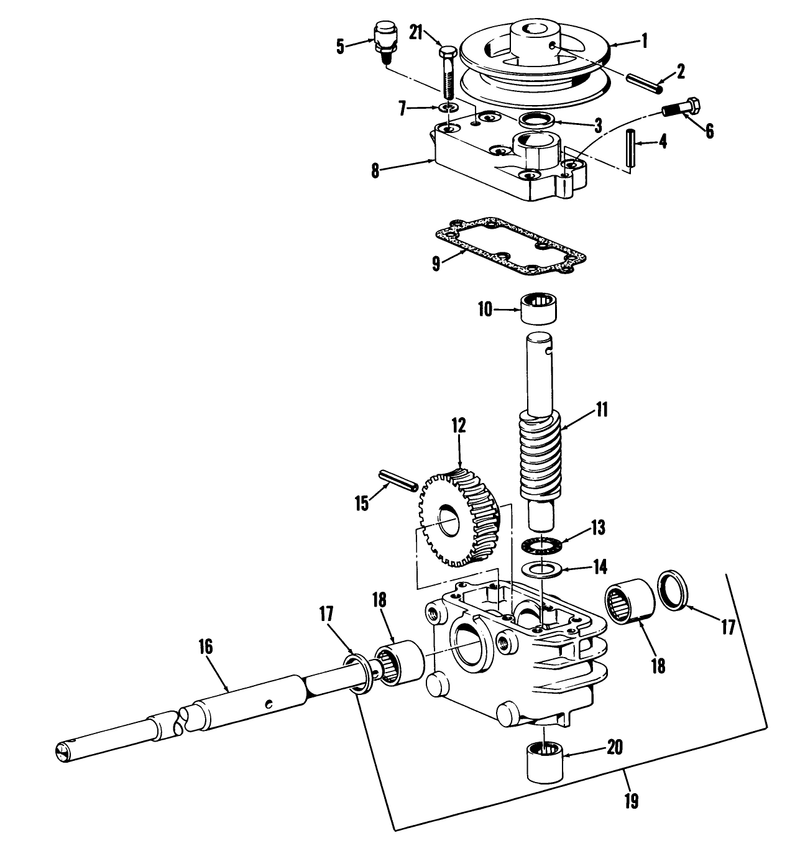 25in and 34in Gear Case Assembly