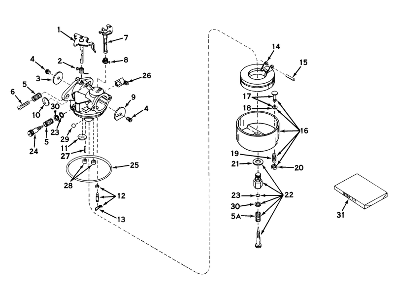 Carburetor Model No 631115 Parts List