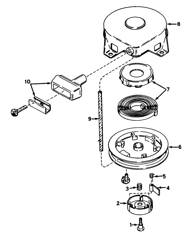 Rewind Starter No 590420 Parts List