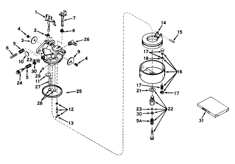 Carburetor Model No 631165