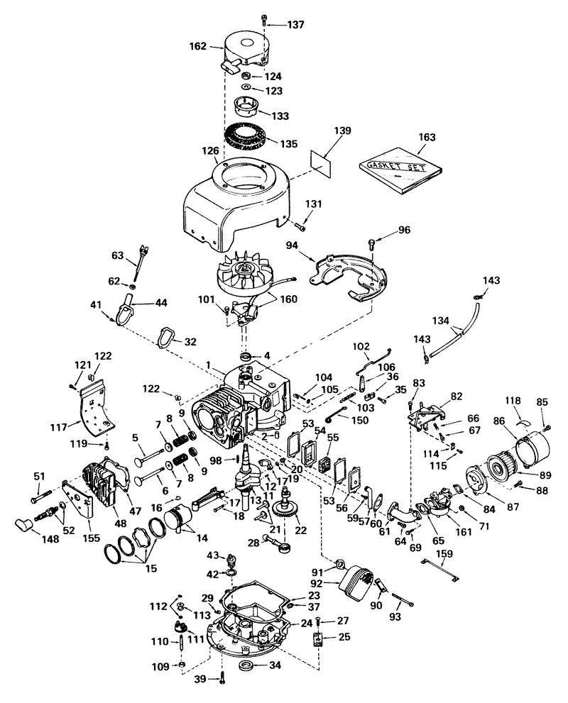 Engine Tecumseh Model No V60 70287h