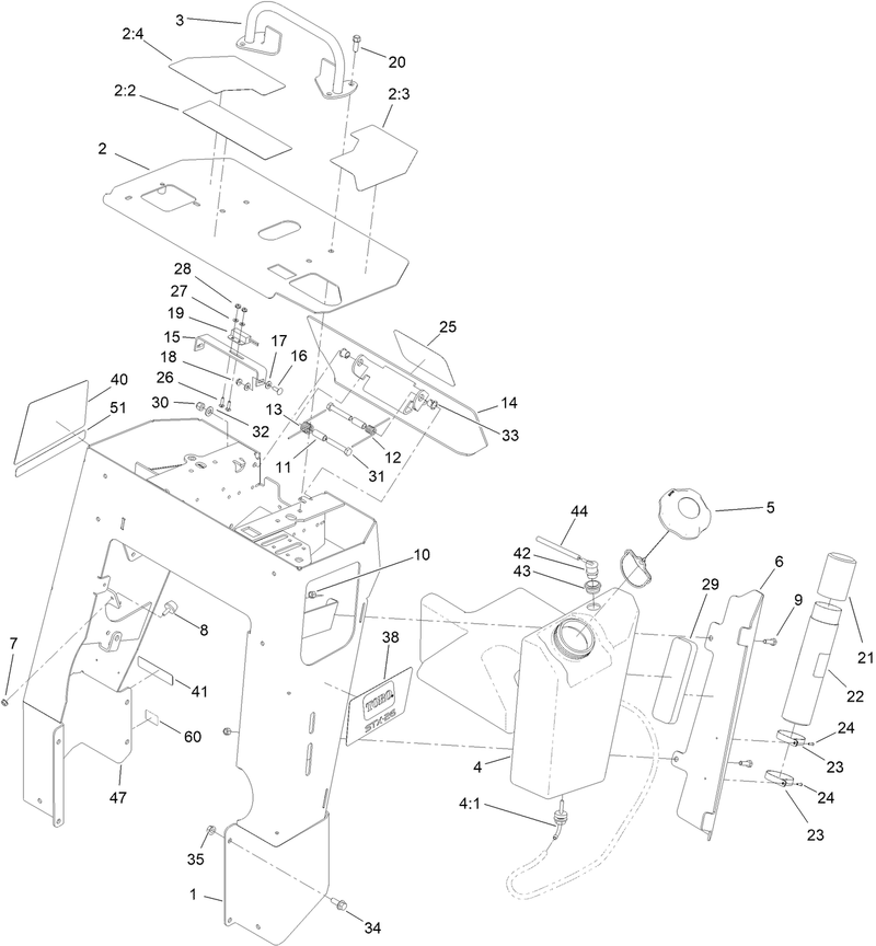 Tower and Fuel Tank Assembly