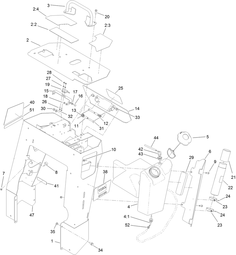Tower and Fuel Tank Assembly