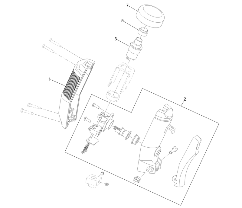 Two Button Handle Grip Assembly No 119 4587