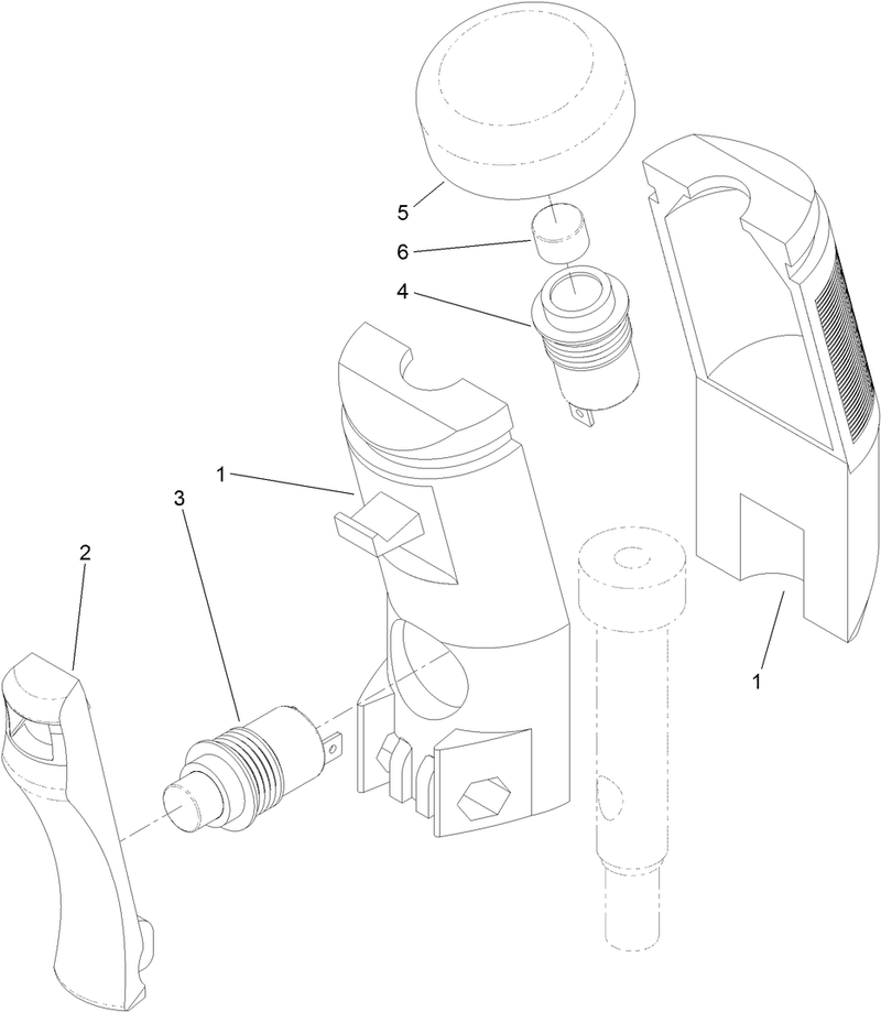 Two Button Handle Grip Assembly No 119 4587