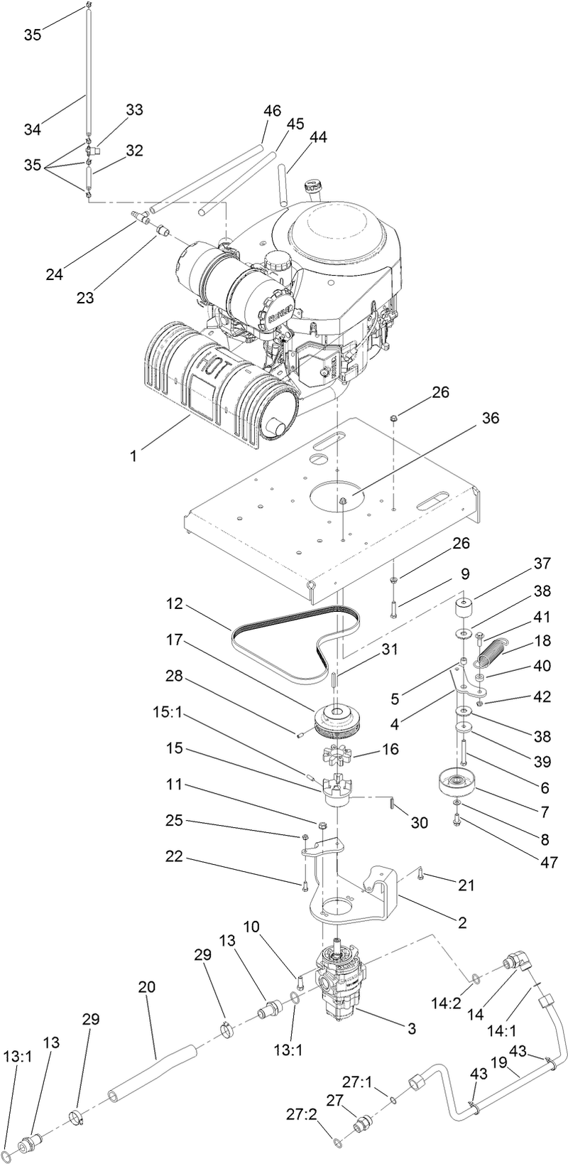 Engine Gear Pump and Idler Arm Assembly