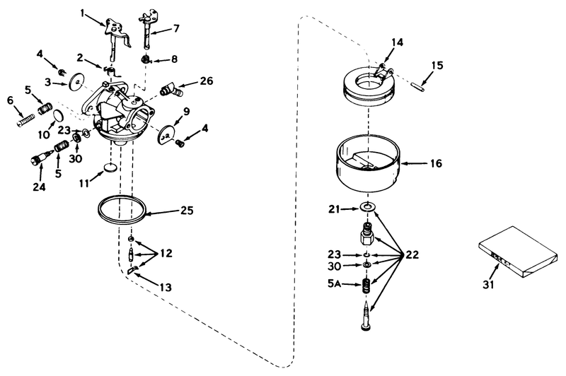 Carburetor Model No 631165