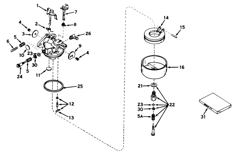 Carburetor Model No 631165