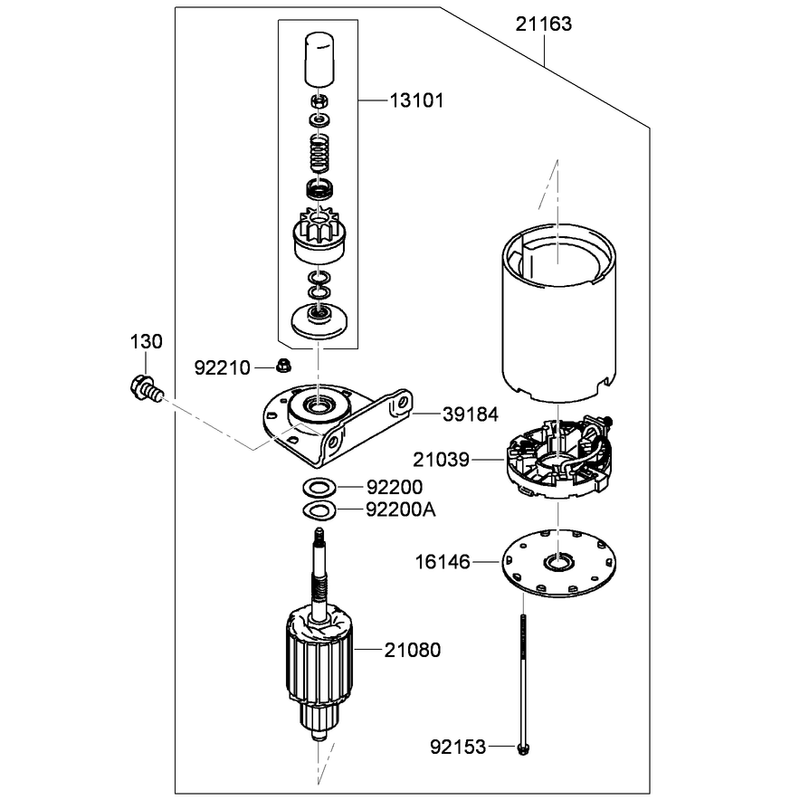 Starter Assembly  Kawasaki FH580V-FS28