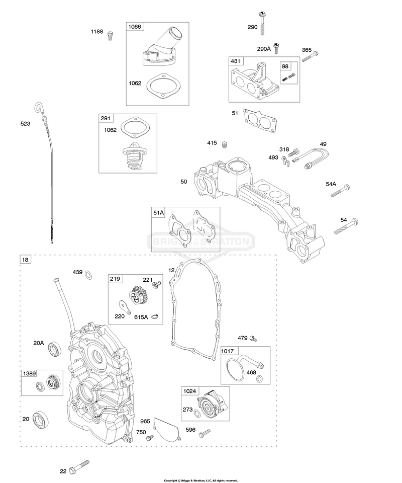 Crankcase Cover/Sump, Intake Manifold