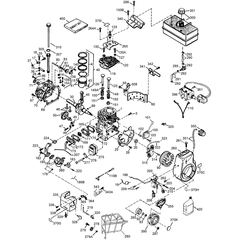Engine Assembly No. 2  Tecumseh LH318SA-156564H