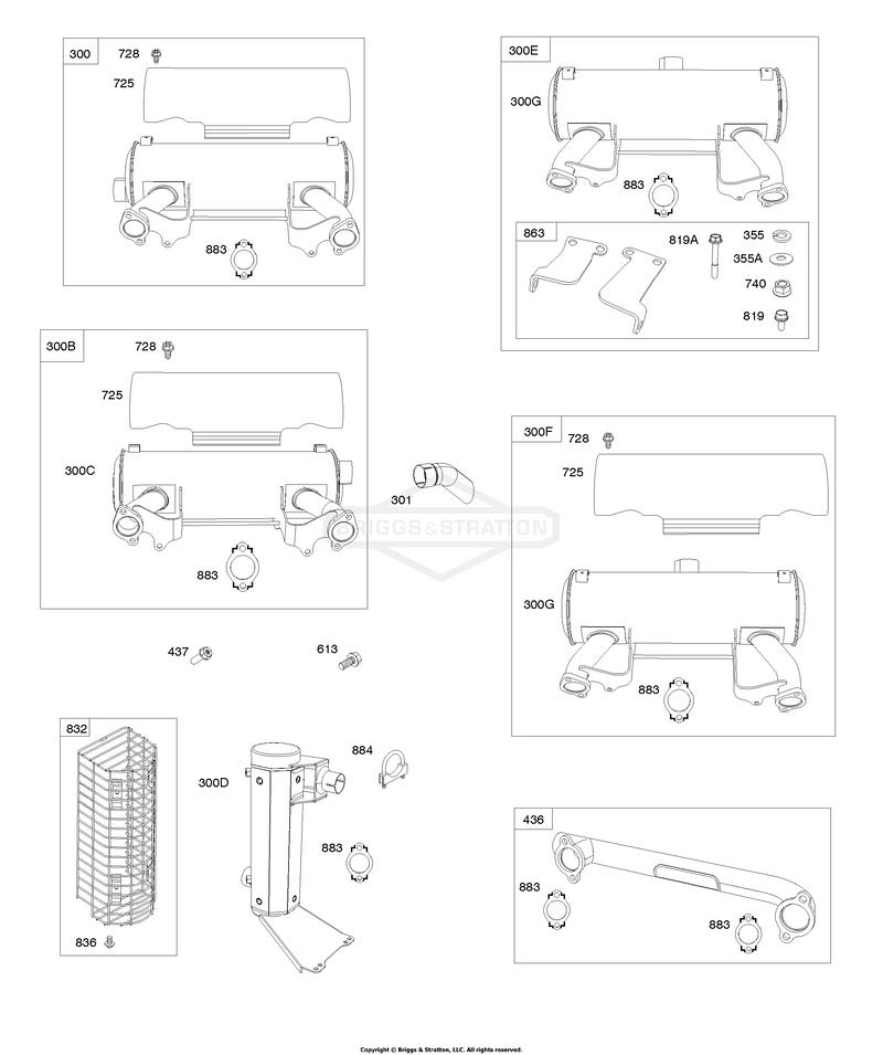 Mufflers, Exhaust Manifold