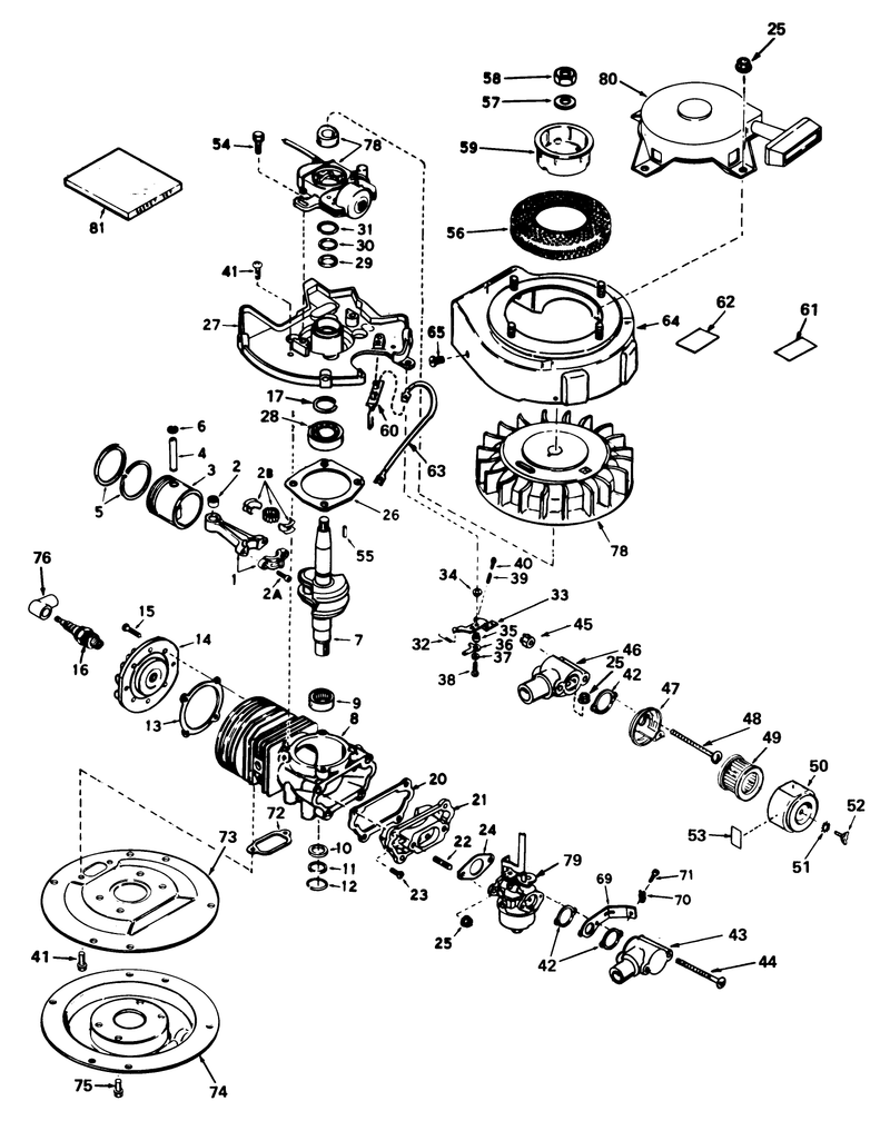 Engine Tecumseh Model No Av 600 660