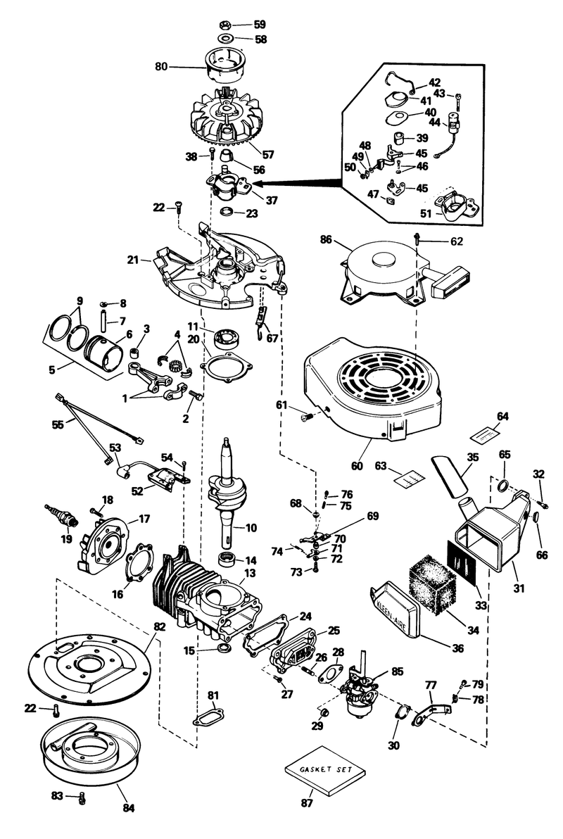 Engine Tecumseh Model No Tvs 600 661 07