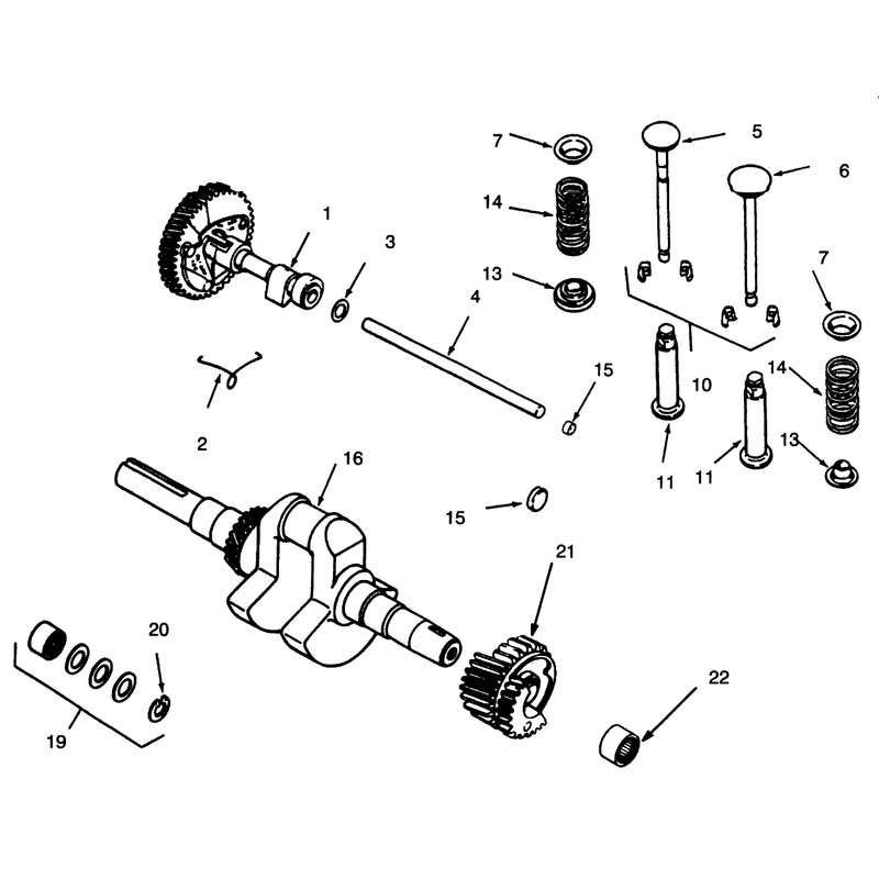 Camshaft Crankshaft and Valves